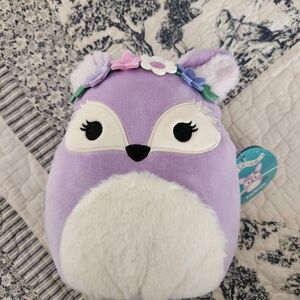 Squishmallows Purple Plush with Floral Headband